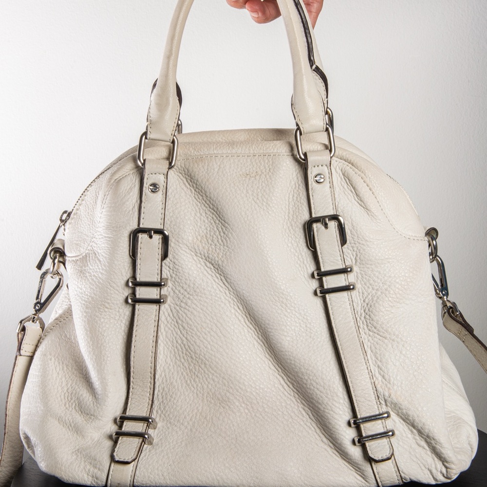 Danier Leather Cream Satchel Purse